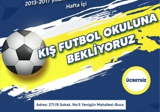 Buca’da kış futbol okulu için kayıtlar başladı