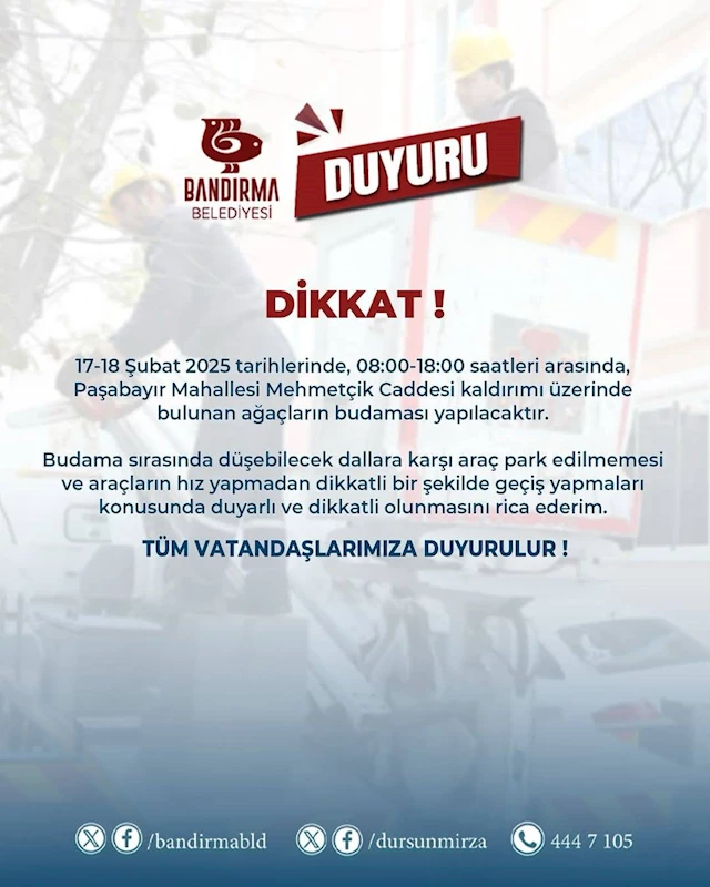 Bandırma Belediyesi olarak kent genelinde bakım ve düzenleme çalışmalarımıza devam ediyoruz.